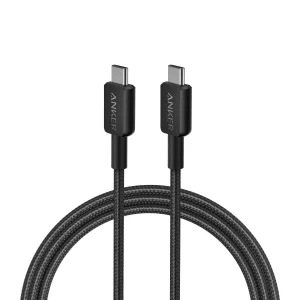 Cáp sạc Anker 322 C to C 1.8m Nylon Đen (Black)